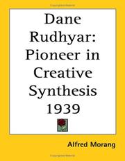 Cover of: Dane Rudhyar by Alfred Morang