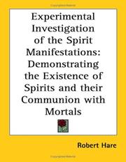 Cover of: Experimental Investigation of the Spirit Manifestations by Robert Hare