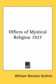 Cover of: Offices of Mystical Religion 1927