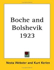 Cover of: Boche and Bolshevik 1923 | Nesta Webster
