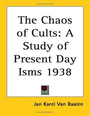 Cover of: The Chaos of Cults | Jan Karel Van Baalen
