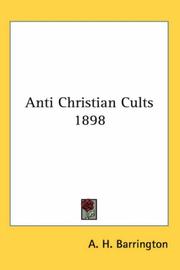 Cover of: Anti Christian Cults 1898