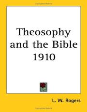 Cover of: Theosophy and the Bible 1910
