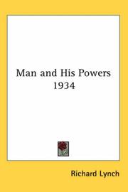 Cover of: Man and His Powers 1934