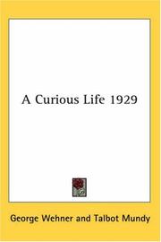 Cover of: A Curious Life 1929