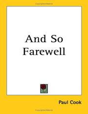 Cover of: And So Farewell by Paul Cook