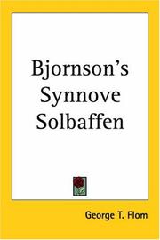 Cover of: Bjornson's Synnove Solbaffen by George T. Flom