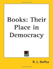 Cover of: Books: Their Place in Democracy