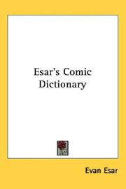 Cover of: Esar's Comic Dictionary by Evan Esar