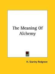 Cover of: The Meaning Of Alchemy