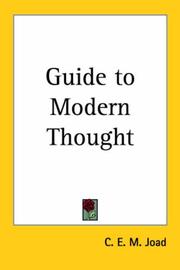 Cover of: Guide to Modern Thought by Joad, C. E. M.