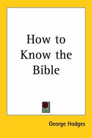 Cover of: How to Know the Bible