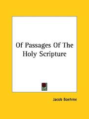 Cover of: Of Passages Of The Holy Scripture