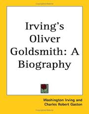 Cover of: Irving's Oliver Goldsmith by Washington Irving, Charles Robert Gaston