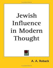 Cover of: Jewish Influence in Modern Thought
