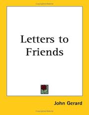 Cover of: Letters to Friends