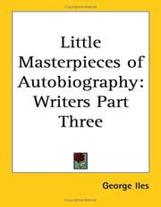 Cover of: Little Masterpieces of Autobiography | George Iles
