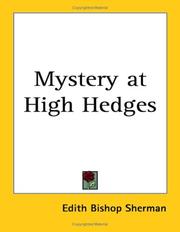 Cover of: Mystery at High Hedges by Edith Bishop Sherman