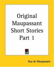 Cover of: Original Maupassant Short Stories | Guy de Maupassant