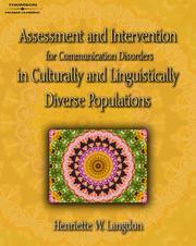 Assessment & Intervention for Communication Disorders in Culturally & Linguistically Diverse Populations