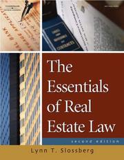 Cover of: The Essentials of Real Estate Law (West Legal Studies)