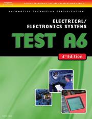 Cover of: ASE Test Preparation- A6 Electrical/Electronics Systems | Thomson Delmar Learning