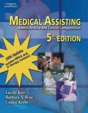 Cover of: Medical Assisting: Administrative & Clinical Competencies 2006 Update (Medical Assisting: Administrative & Clin (W/CD))