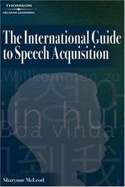 Cover of: The International Guide to Speech Acquisition