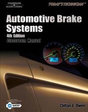 Cover of: Today's Technician:  Automotive Brake Systems (Today's Technician: Automotive Brake Systems) by Cliff Owen