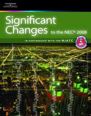 Cover of: Significant Changes to the NEC 2008 Edition (Significant Changes to the National Electrical Code (Nec))