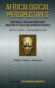 Cover of: Africalogical Perspectives: Historical And Contemporary Analysis Of Race And Africana Studies Number 1-january/february 2004