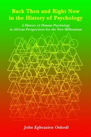 Cover of: Back Then and Right Now in the History of Psychology | John Egbeazien Oshodi