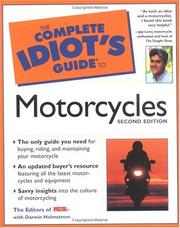Cover of: Complete idiot's guide to motorcycles by Darwin Holmstrom