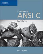 Cover of: A First Book of ANSI C by Gary J. Bronson