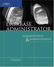 Cover of: Oracle 10g Database Administrator by Gavin Powell, Carol McCullough-Dieter