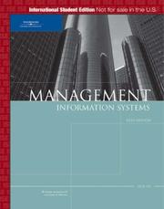 Cover of: Management of Information Systems