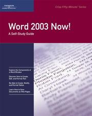 Cover of: Crisp: Word 2003 Now!: A Self-Study Guide