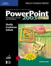 Cover of: Microsoft Office PowerPoint 2003: Introductory Concepts and Techniques, CourseCard Edition (Shelly Cashman)