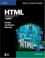 Cover of: HTML by Gary B. Shelly, Thomas J. Cashman, Denise M. Woods