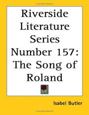 Cover of: Riverside Literature Series Number 157: The Song of Roland (Riverside Literature Series)