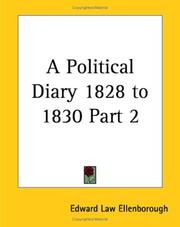 Cover of: A Political Diary 1828 To 1830