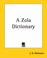 Cover of: A Zola Dictionary