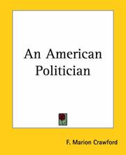 Cover of: An American Politician by Francis Marion Crawford