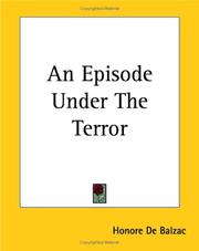 Cover of: An Episode Under The Terror by Honoré de Balzac