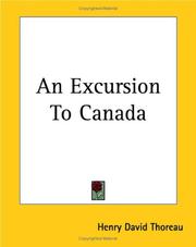 Cover of: An Excursion To Canada