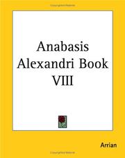 Cover of: Anabasis Alexandri: Book 8