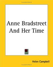 Cover of: Anne Bradstreet And Her Time by Helen Stuart Campbell