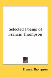 Cover of: Selected Poems of Francis Thompson