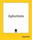 Cover of: Aphorisms
