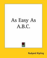Cover of: As Easy As A.b.c. by Rudyard Kipling
